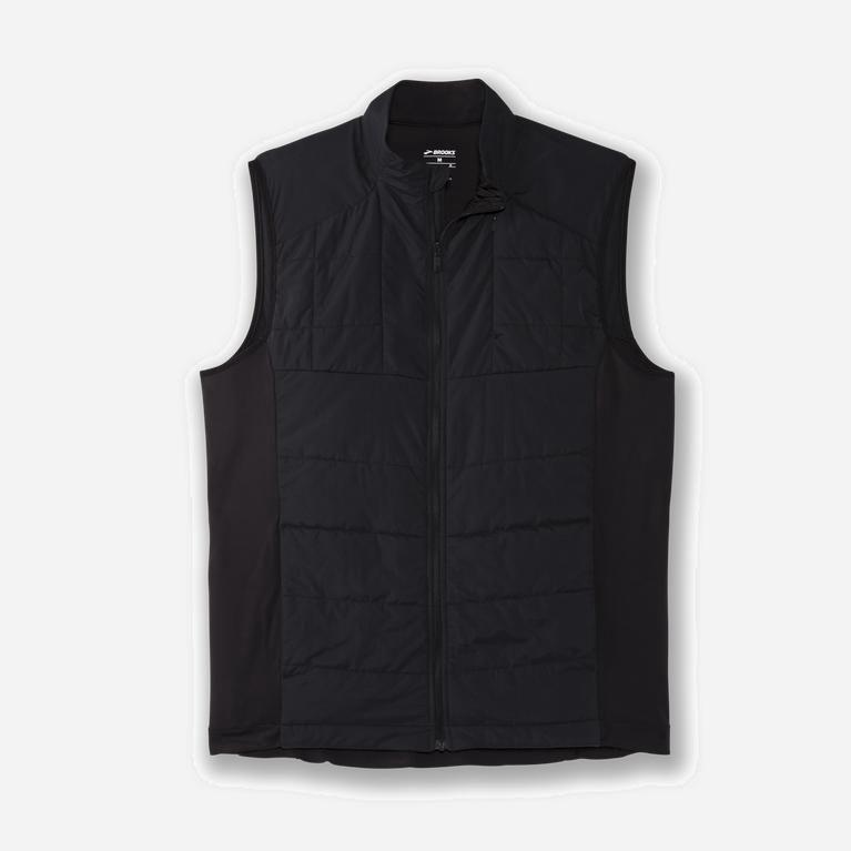 Brooks Shield Hybrid Israel - Men's Lightweight Running Vest - Black (18635-ADJQ)